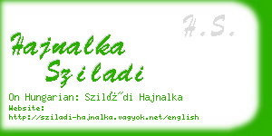 hajnalka sziladi business card